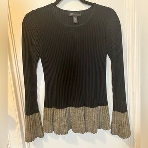 International Collection Black & Gold Blouse XS